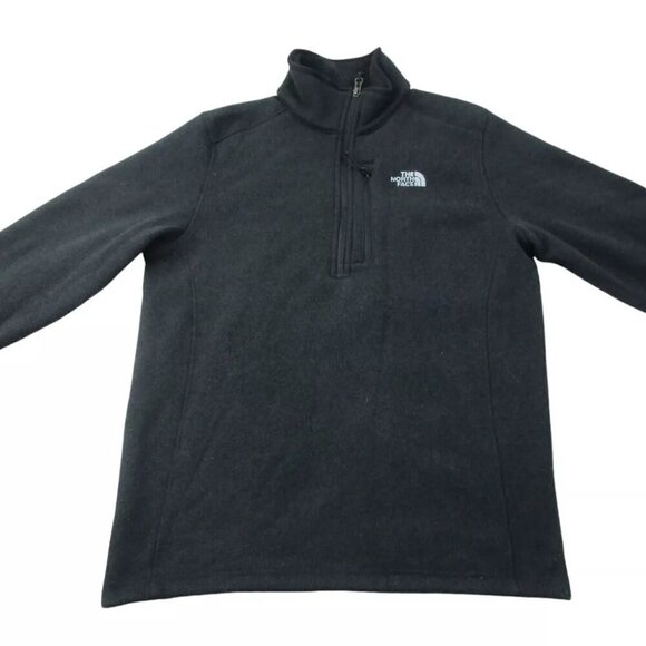 The North Face Sweatshirts Men Medium Black Fleece Long Sleeve Mock Neck 1/2 Zip - Picture 1 of 15